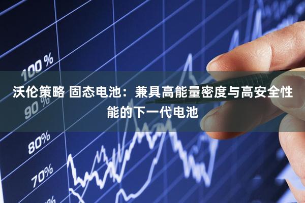 沃伦策略 固态电池：兼具高能量密度与高安全性能的下一代电池